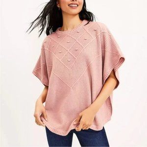** NEGOTIATION LOFT Pink Modern Poncho Sweater Sz M/L NWT